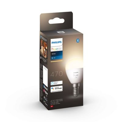 PHILIPS HUE Ampoule connect&eacute;e Philips White ampoule spherique E14 EU x1