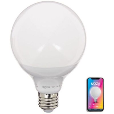 Ampoule Connect&eacute;e SMD E27 1521 lumens G95, &eacute;clairage blancs + couleurs