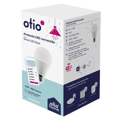 OTIO Ampoule connect&eacute;e WIFI LED E27 10W - 