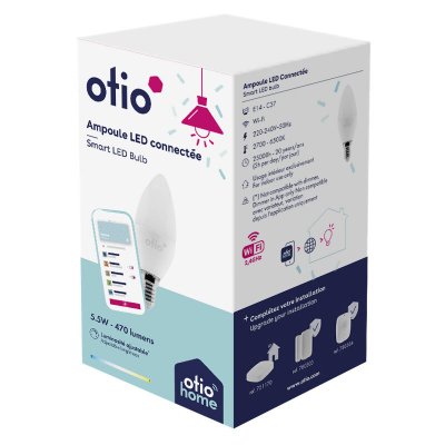 OTIO Ampoule connect&eacute;e WIFI LED flamme E14 5.5W - 