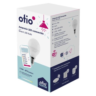 OTIO Ampoule connect&eacute;e WIFI LED Globe E14 5.5W - 