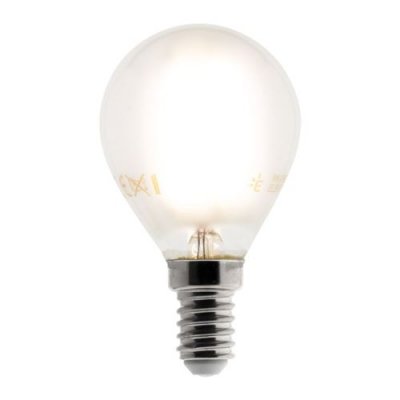 ELEXITY Ampoule D&eacute;co filament led d&eacute;poli Sph&eacute;rique 4W E14 400lm 2700K (blanc chaud)