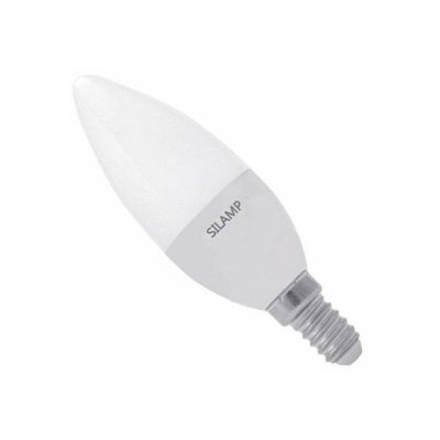 SILAMP Ampoule E14 LED 8W 220V C37 180&deg; - Blanc Chaud 2300K - 3500K - 