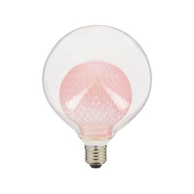 XANLITE Ampoule Filament LED G125 double verre rose, culot E27, 270 Lumens, 22