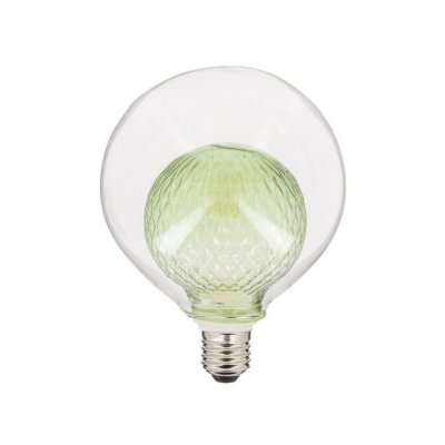 XANLITE Ampoule Filament LED G125 double verre vert , culot E27, 270 Lumens