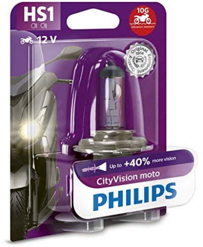 PHILIPS Ampoule HS1 CityVision Moto 12V/35/35W culot PS43t Blister 1pc