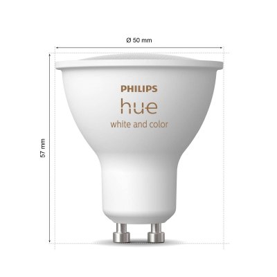 PHILIPS HUE Ampoule Hue connect&eacute;e white & color GU10 6,5W x 2 