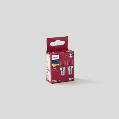 PHILIPS Ampoule Incandescent E14 Tube Four Blanc-chaud 230-240v 15.4w X2  - Le Lot De 2 Ampoules