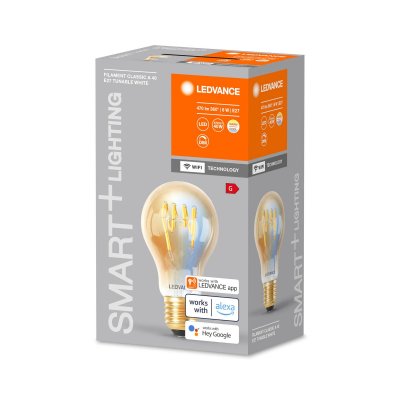 Ampoule intelligente lumineuse en verre dor&eacute;, 6cm