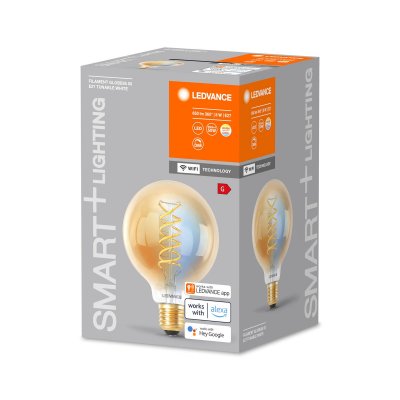 LEDVANCE Ampoule intelligente lumineuse en verre dor&eacute;, 9.5cm