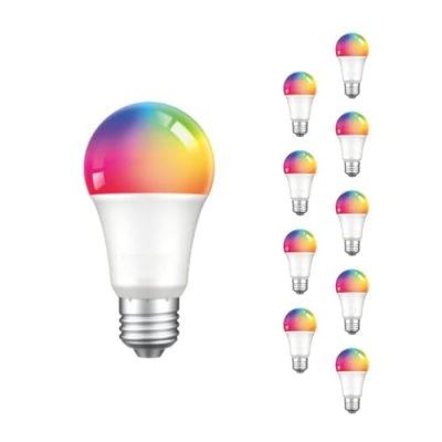 SILUMEN Ampoule LED Connect&eacute;e WiFi E27 4.5W G45 RGBW (Pack de 10) - SILAMP