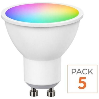 SILUMEN Ampoule LED Connect&eacute;e WiFi GU10 5W RGBW (Pack de 5) - SILAMP