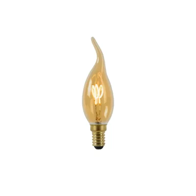 LUCIDE Ampoule LED E14 - 3W - 115lm - 2200K - Ambre filament - Dimmable