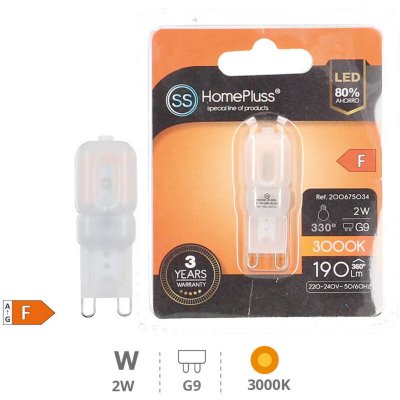 HOMEPLUSS Ampoule led g9 3w 12v blanc- chaud