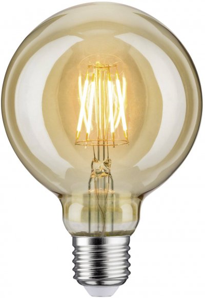 PAULMANN Ampoule LED Globe 95 &agrave; filament E27 - 6,5W - 1700K - 400lm - Non dimmable - Or