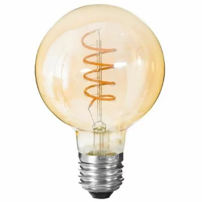 ATMOSPHERA Ampoule led 'globe' G95 ambree filament torsade E27 2W