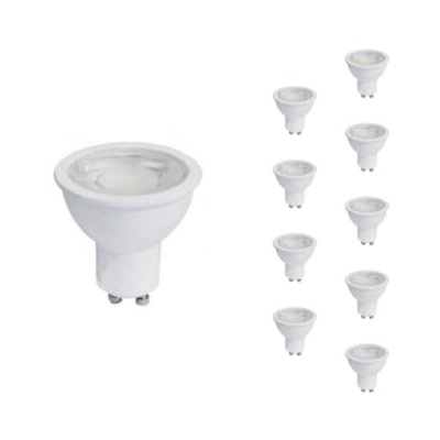 SILAMP Ampoule LED GU10 8W 220V PAR16 COB (Pack de 10) - Blanc Chaud 2300K - 3500K - 