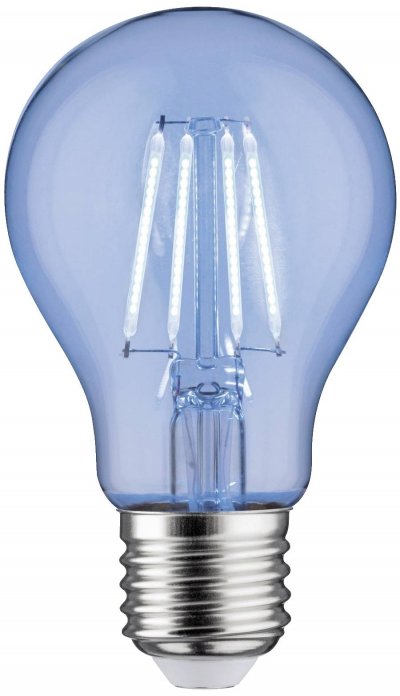 PAULMANN Ampoule LED Sp&eacute;cial - Bulbe - Verre clair - E27 - 1W - Bleu
