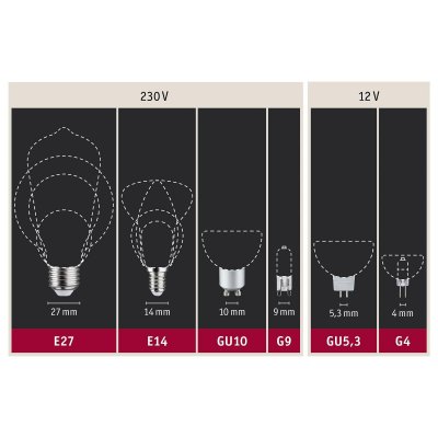 PAULMANN Ampoule LED Sp&eacute;cial - Bulbe - Verre clair - E27 - 1W - Vert
