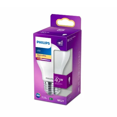 PHILIPS Ampoule LED standard d&eacute;polie E27 EQ40W blanc chaud