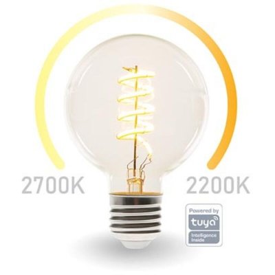 VELLEMAN Ampoule led wifi smart - blanc chaud & blanc chaud intense - e27 - g95