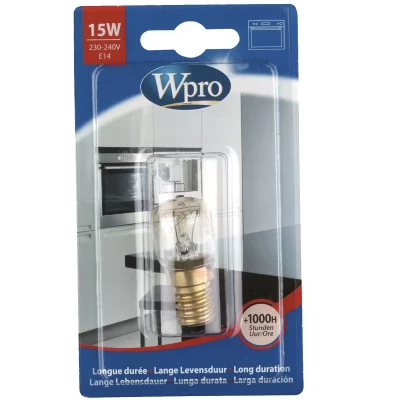 WPRO Ampoule poirette 300&deg;C / E14 / T22 / 15W / 220V Four, cuisini&egrave;re 484000008843 