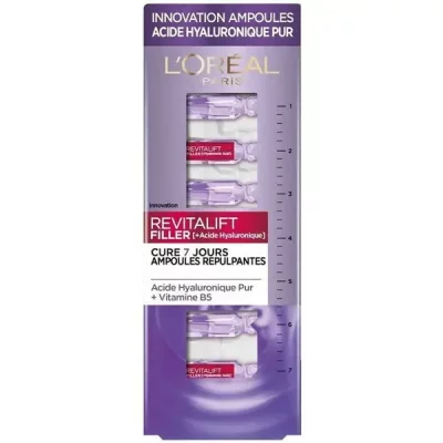 L OREAL PARIS Ampoules repulpantes Hyaluro-Cure 7 jours - Revitalif Filler 