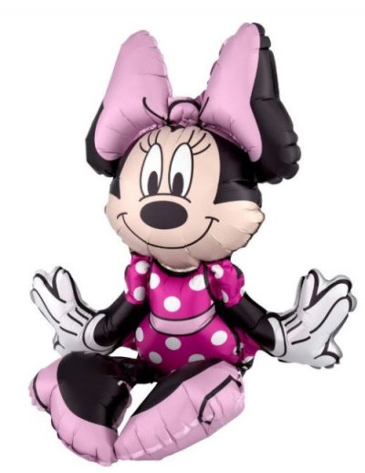 AMSCAN  ballon Minnie Mouse filles 45 cm papier aluminium noir/rose