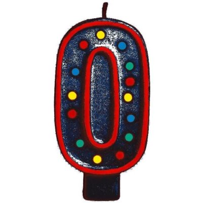 AMSCAN  bougie d'anniversaire 0 an rouge 19 cm