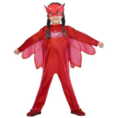 AMSCAN  PJMASQUES BIBOU-Owlette Deguisement, 9902949, Rouge FR: 5/6 Ans