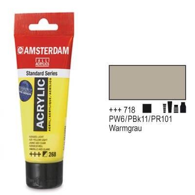GENERIQUE Amsterdam acrylique couleur 120ml tube gris chaud talens 21164718