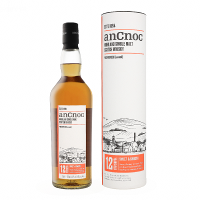 ANCNOC AN CNOC - 12 Ans - Whisky Single Malt - 40 % Alcool - Origine : &Eacute;cosse/Highlands - Bouteille 70 cl