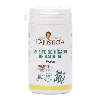 ANA MARIA LAJUSTICIA  Cod Liver 90 Units Neutral Flavour Blanc