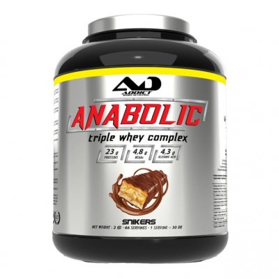 ADDICT SPORT NUTRITION Anabolic Whey Complex ADDICT - parfum:Snikers Caramel conditionnements:2 Kg 