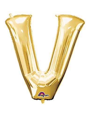 ANAGRAM  ballon d'aluminium Mini ShapeV 27 x 33 cm or