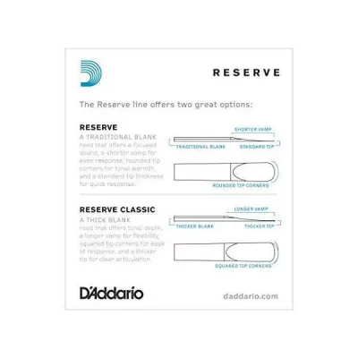 RICO Anches D'addario Reserve Clarinette Si B (10) Force: 3