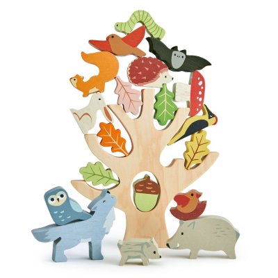 TENDER LEAF TOYS Animaux de la for&ecirc;t en bois &agrave; empiler