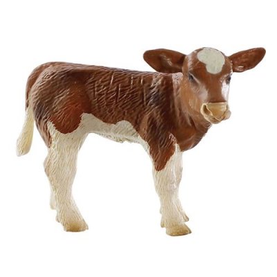 BULLYLAND Animaux Figurine Veau Marron Et Blanc Mona - 7 Cm