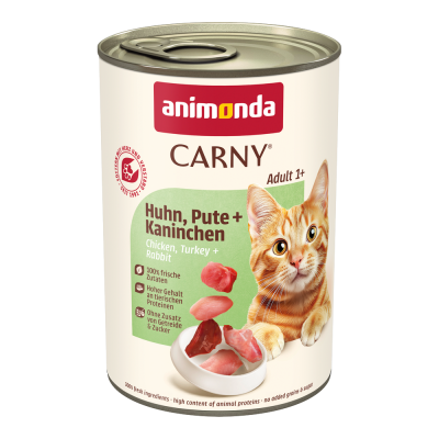 ANIMONDA CARNY  Adult 6 x 400 g - poulet, dinde, lapin