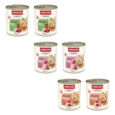 ANIMONDA CARNY  Adult lot mixte 6x800g Pack mix 2
