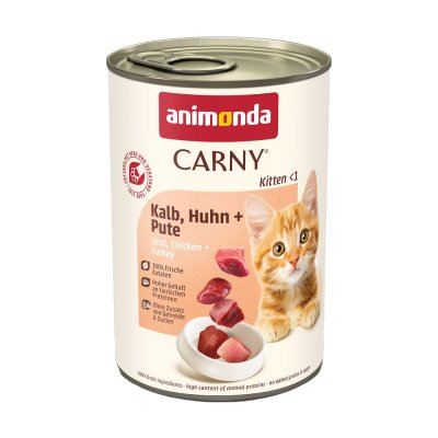 ANIMONDA CARNY  Kitten 12 x 400 g - veau, poulet & dinde