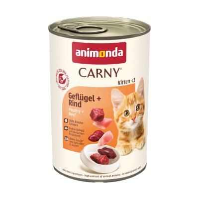 ANIMONDA CARNY  Kitten Beef With Poultry 400g Wet Cat Food Clair 400g