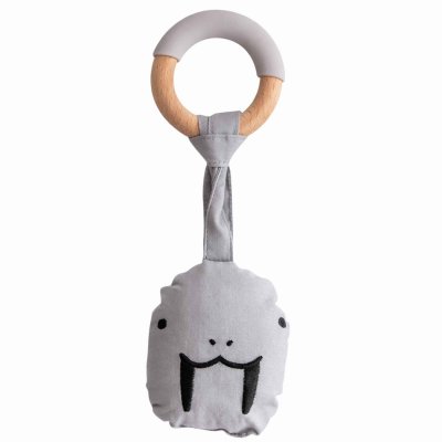 SEVIRA KIDS Anneau de dentition avec peluche - Animal - Gris gris