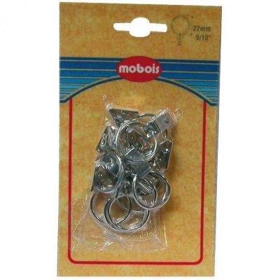 Anneau pince nickel&eacute; - Lot de 10 - D: 22 mm