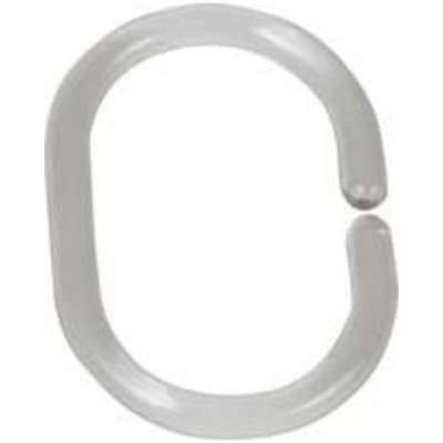 WENKO Anneau rideau de douche transparent, 12-er Set