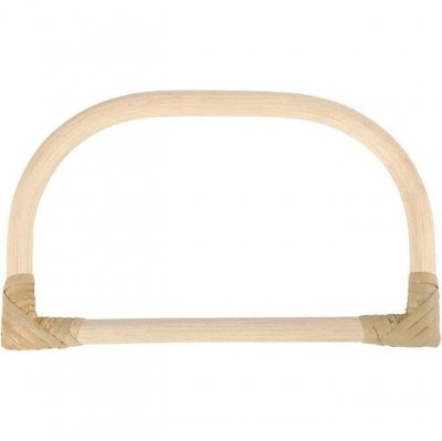 CREOTIME Anse de sac arrondi en bambou 15,5 x 9 cm - 