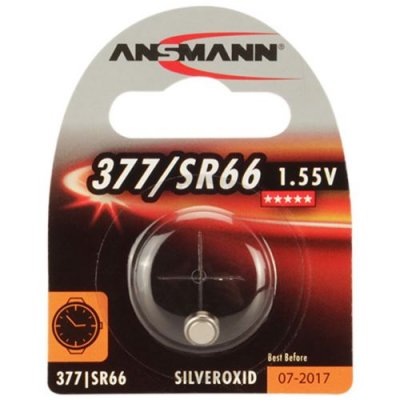 ANSMANN  377 Silveroxid Sr66 Batteries Noir