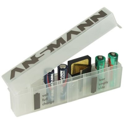 ANSMANN  4000033 bo&icirc;tier de batterie Transparent, Bo&icirc;te d''accumulateur