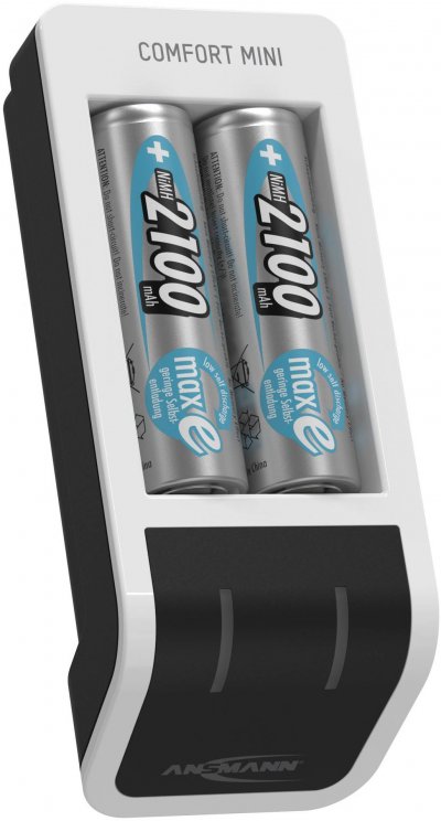 ANSMANN  Comfort Mini 2 Aa Mignon 2100mah Battery Charger Blanc,Noir
