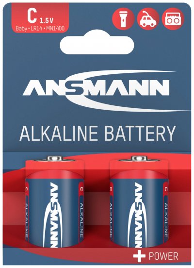 ANSMANN  Piles alcalines 1513-0000 LR14 / C blister de 2